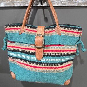 Sisters Stacy & Laurie McFadin Sisters Navajo Blanket Inspired Large Wool Tote